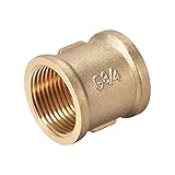 uxcell Brass Cast Pipe Fittings Coupling 3/4 X 3/4