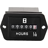 DC 6-80V Mechanical Hour Meter - AIMILAR Hourmeter for Diesel Engine Generator Boat Motorcross Motor Truck Tractor
