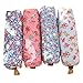 Polytree 4pcs Retro Flower Floral Lace Pencil Pen Case Cosmetic Makeup Bag Zipper Pouch Purse