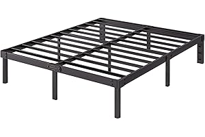 Viisari Full Size Bed Frame 14 Inch Metal Bed Frames Full No Box Spring Needed Heavy Duty Easy Assembly Noise Free 4003-14B