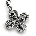 COSUMOSU Tibetan Double Vajra Dorje 925 Sterling Silver Pendant Charm Amulet