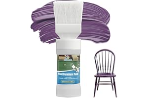 NEWALLENCE Furniture Paint Wood Paint for Cabinet Door All-In-One Refinishing Table Dressers Coutertop Baseboard Water-Based No Need Prime No Varnish Easy to Use（Gray Purple） 1 Pack