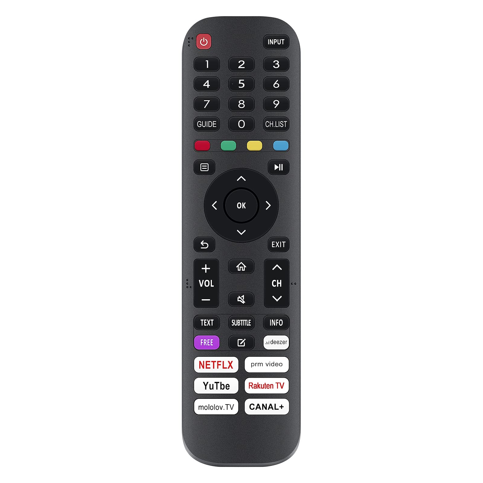 VINABTY Replaced Remote Fit for Hisense FULL HD SMART TV 40A4BG 32A4BG 32A4BGTUK 40A4BGTUK 32A4BG 32A4CG 32A4DG 32A4DGCH 32A4EG 32A4FG 32A4GG