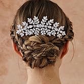 Missgrace Large Bride Wedding Silver Hair Comb Bridal Headpieces Full Rhinestone Hair Pieces Bridesmaid Side Hair Combs Hair Accessories for Women