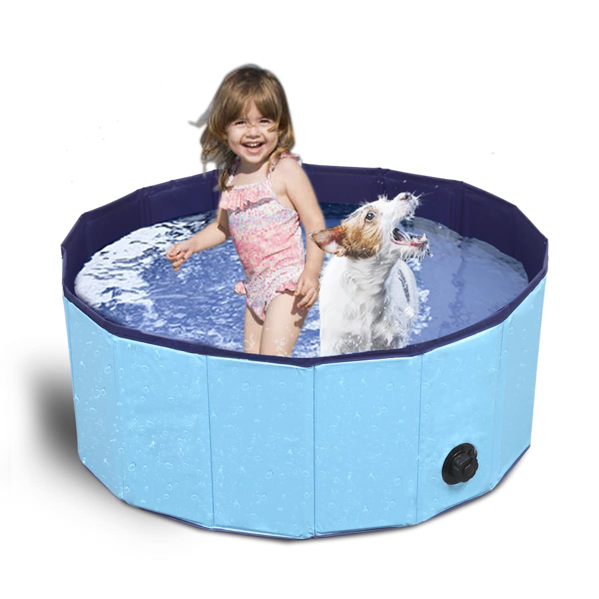 Photo 1 of Dog Pool Foldable pet Pool Dog Swimming Pool pet Swimming Pool PVC Non-Slip for All Kinds of Pets 40-12in