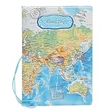 Topunion World Map Perspective Passport Holder Click to Open Expanded View World Map 3D Passport Cover (Blue)