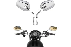 VPZMT 8mm Teardrop Rearview Mirrors for 1982-2025 Harley Road King Road Street Tri Glide Freewheeler Electra glide XG500 XG75