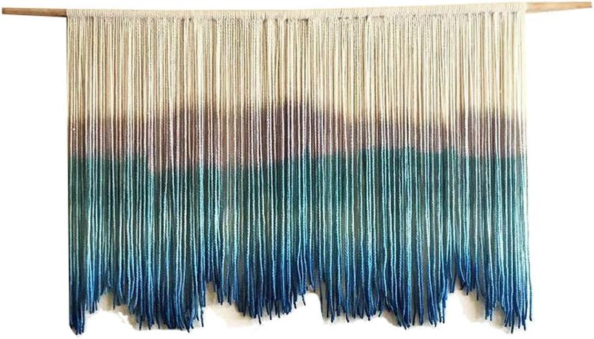 LYQZ Macrame Wall Hanging Tapestry Home Geometric Art Background Decor Bohemian Handmade Woven Color Tapestry (Size : W120xH90cm)