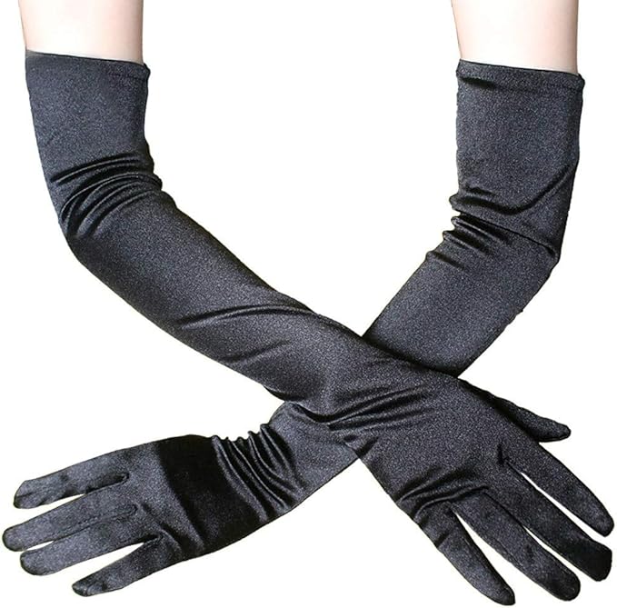 Amyline Unisex Sexy Gloves,Extra Long Party Vintage Performance Tight