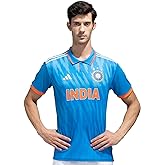 adidas India Cricket ODI Replica Jersey Regular Fit Bright Blue