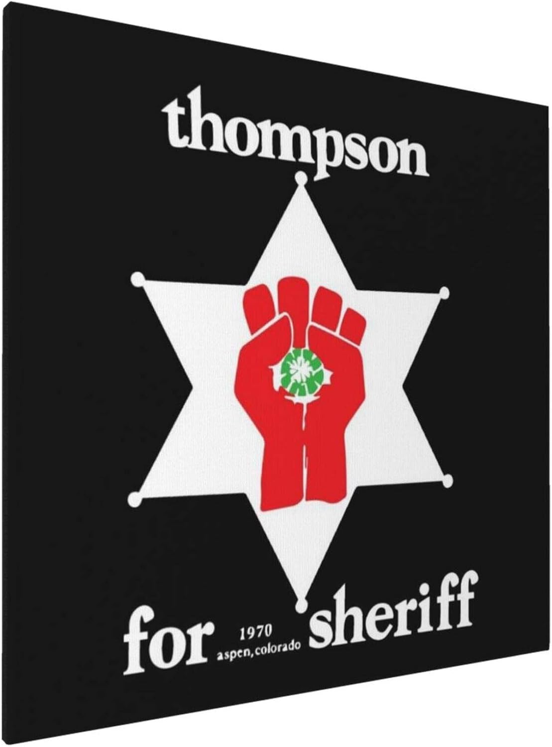 1007 Canvas Prints Wall Art Paintings(20x20in) Hunter S Thompson for Sheriff Pictures Home Office Decor Framed Posters & Prints