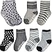 Pro1rise® Assorted 6 Pairs Non-skid Baby Boys Toddler Anti Slip Stretch Knit Stripes Star Cotton Grips Socks Slippers 12 - 36 Months