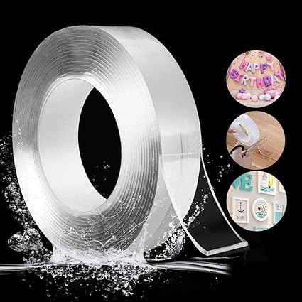 ALPHA BETA Double Sided Adhesive Tape, Transparent Strong Adhesive Traceless Tape