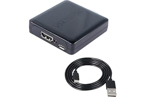 SinLoon VGA to HDMI, Mini VGA+R/L to HDMI Converter Audio Video Adapter Box with USB Cable,1920x1200,for PC Laptop Dispaly Pr