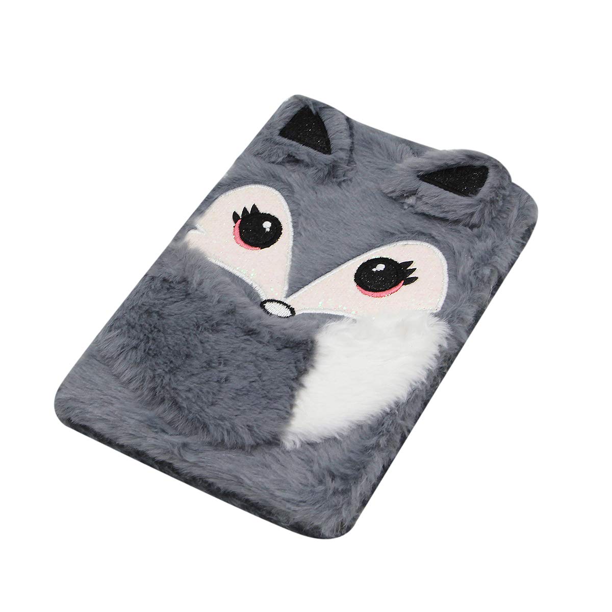 Fuzzy Plush Notebook Journal Cute Cartoon Fox Diary