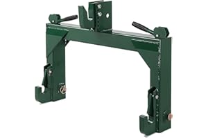 Parts-Diyer 3 Point Quick Hitch 3000 lbs Adaptation to Category 1 & 2 Tractor 3-Pt Attachments with 5 Level Adjustable Bolt (Green)