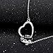 Cuoka Mother's Day Gifts Friendship Necklace Best Friend Necklace 925 Sterling Silver Heart Necklace with Puppy Paw Necklace Gift for Friend (Silver1)
