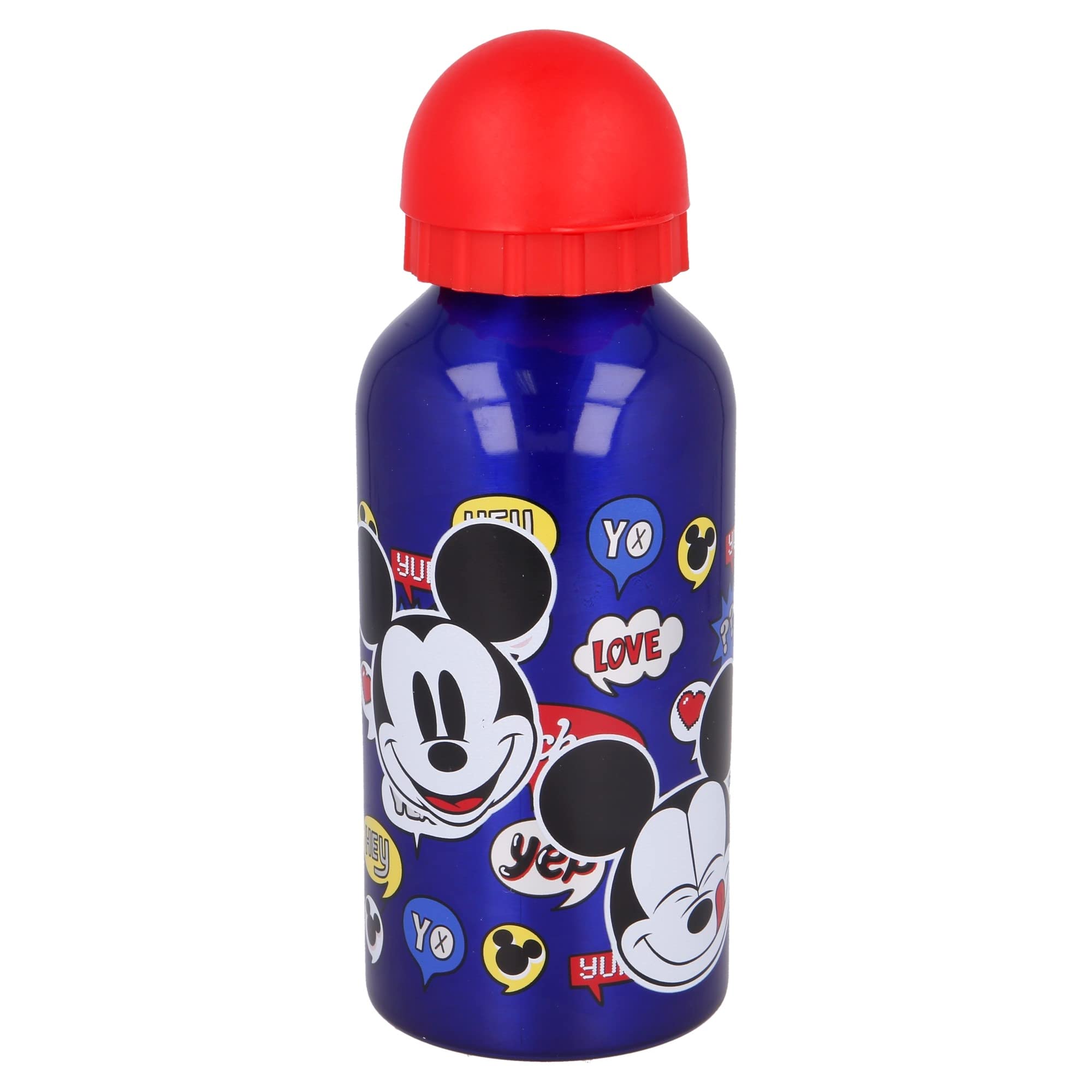 STOR Small Aluminium Bottle 400 ML It's A Mickey Thing, Multicoloured, Estándar