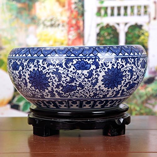 YUNHAO Antique Traditional Chinese Blue And White Porcelain Bowl Home Decor (3)