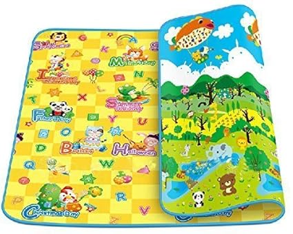 Techsun Mart Baby Double Sided Water Proof Crawling Play Mat Carpet, 120x180 cm (Multicolour)