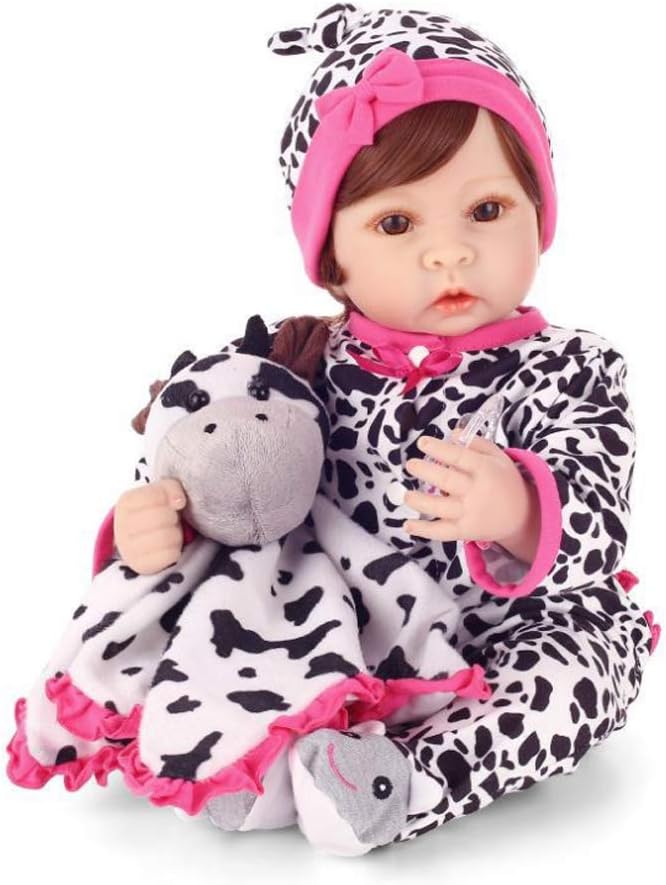 Prezzo Reborn Baby Dolls Morbido Silicone Vinile Realistico Playmate Bella Realistico Giocattolo Neonato Bambino Regalo 55cm,Color1,55cm Offerte