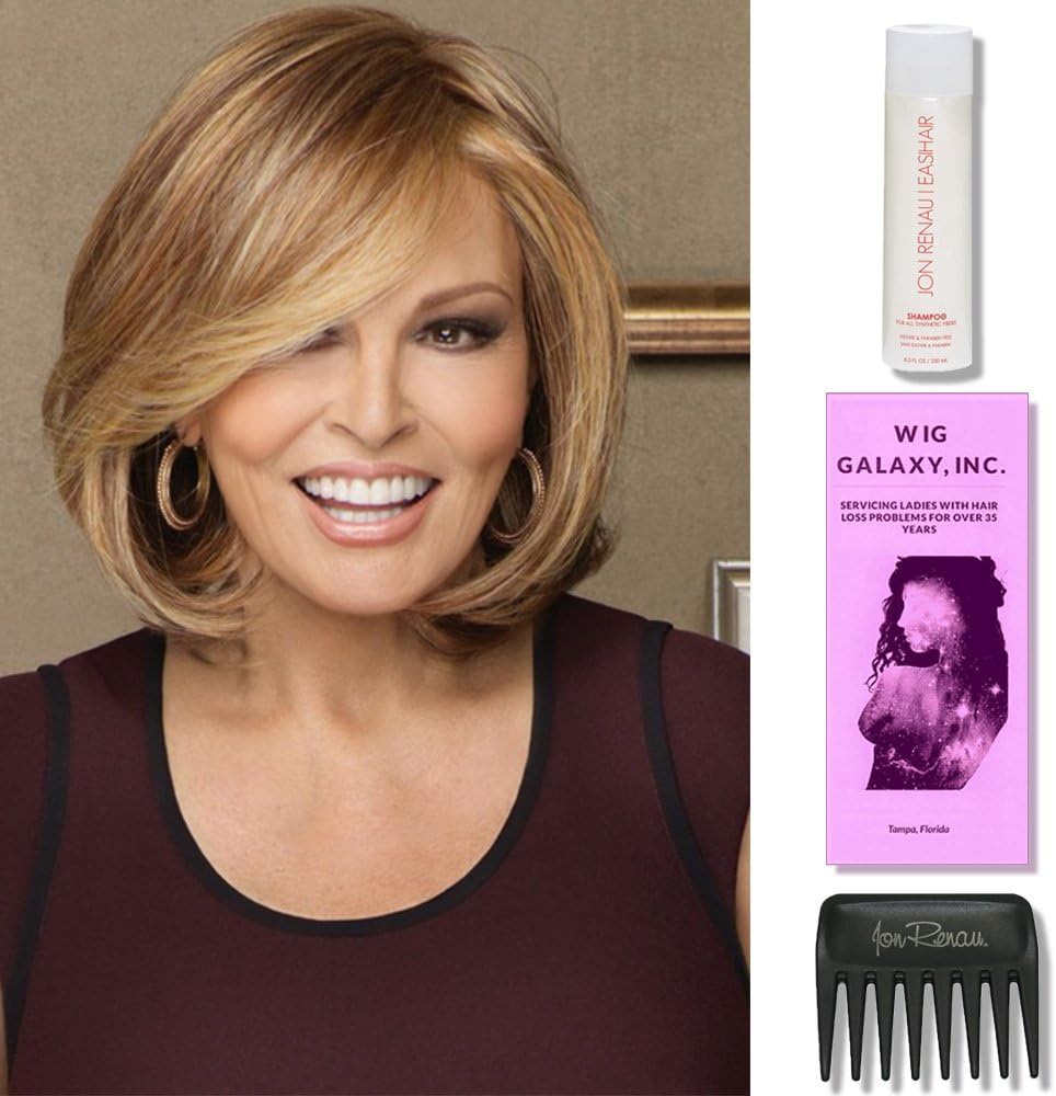 Upstage by Raquel Welch, 2oz Travel Size Wig Shampoo, Wig Galaxy Hairloss Booklet, Wide Tooth Comb. (Bundle - 4 Items), Color Chosen: RL 19/23
