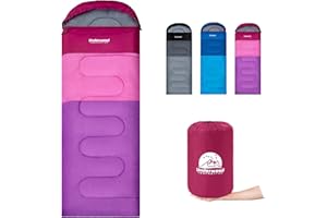 Camping Sleeping Bags for Adults Kids - Lightweight Sleeping Bag for Camping, Compact Backpacking Gear for Boys, Girls, Youth