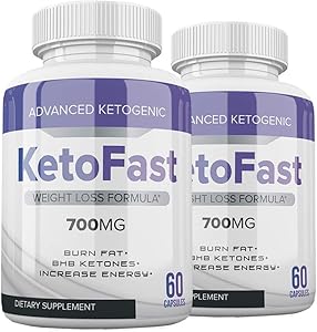 Advanced Ketogenic Ketofast 700mg Diet Pills - Ketofast Advanced Ketogenic 700mg Pills for Weight Management (120 Capsules, 2 Month Supply)