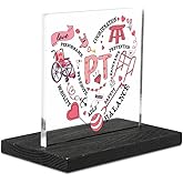 Physical Therapist Gift for Women, PT Appreciation Decor Sign with Cute Rehab Icons, Physical Therapy Themed for Clinic, Office, or Graduation, Mobility Balance Strength Quote YCT127