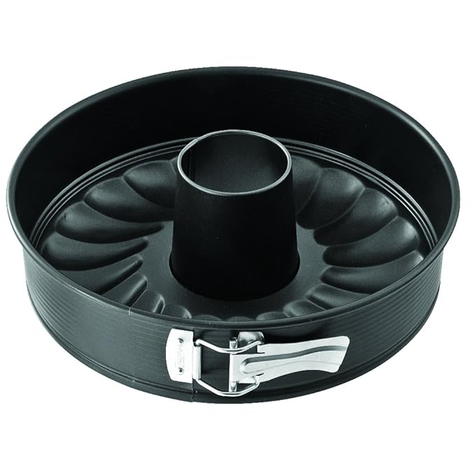 Zenker Springform Flach- und Rohrboden Ø 28 cm Backform mit 2 Böden, Profi-Kuchenformen-Set, mit hochwertiger Antihaftbeschic