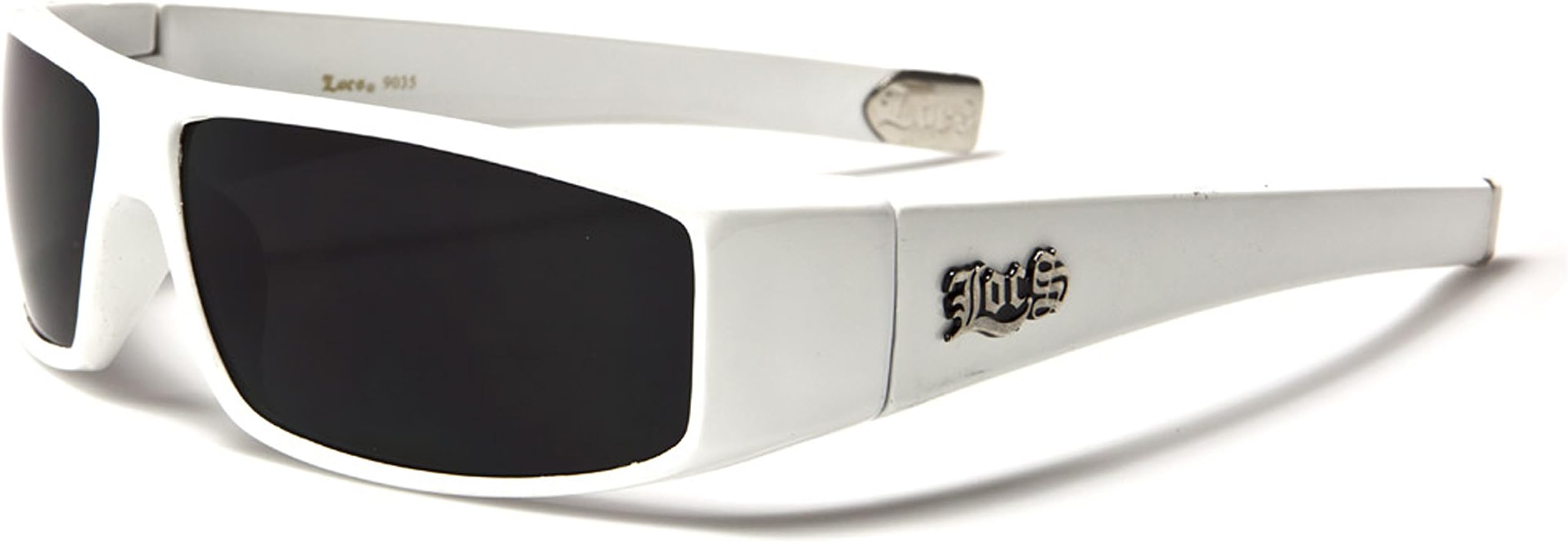New Locs Rectangle Slim Style - Solid Black or White Frame Mirrored or Dark Lenses - SDK SUNGLASSES - 100% UV400 UVA UVB Protection - Men Women Unisex - Solid Bulky Rap Gangsta Stylish Sleek Shades