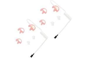 commountain Clear Acoustic Tube for Two Way Radio Earpieces and Headset; Skin Friendly&UV Resistant TPU Coil Tube; Compatible with Motorola Earpieces, Earpiece and More; Fit for Left Ear
