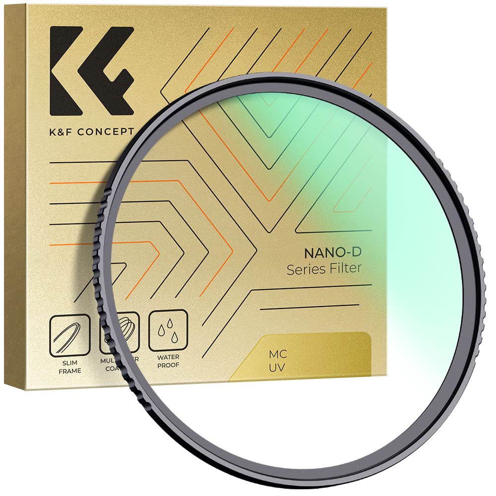 K&F CONCEPT 82mm UV Filter - Super Clear 24 Layers Multi Coated Ultraviolet Protection Lens Filter for DSLR Lens 82mm (Nano-D Series)