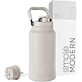 Simple Modern Trek Pivot | Half Gallon Water Bottle Jug with Handle & Boot | Interchangeable Straw & Chug Lids | Large Insulated Stainless Steel | Sports Camping Outdoors | 64oz, Almond Birch