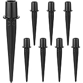 QWORK Metal Stakes Solar Lights Replacement Spike, 8 Pack Reinforced Ground Stakes, Replacement Nails for Garden Lights Landscape Pathway Patio Lamps Pole, 0.78x5.36 inches Outdoor Ground Stake