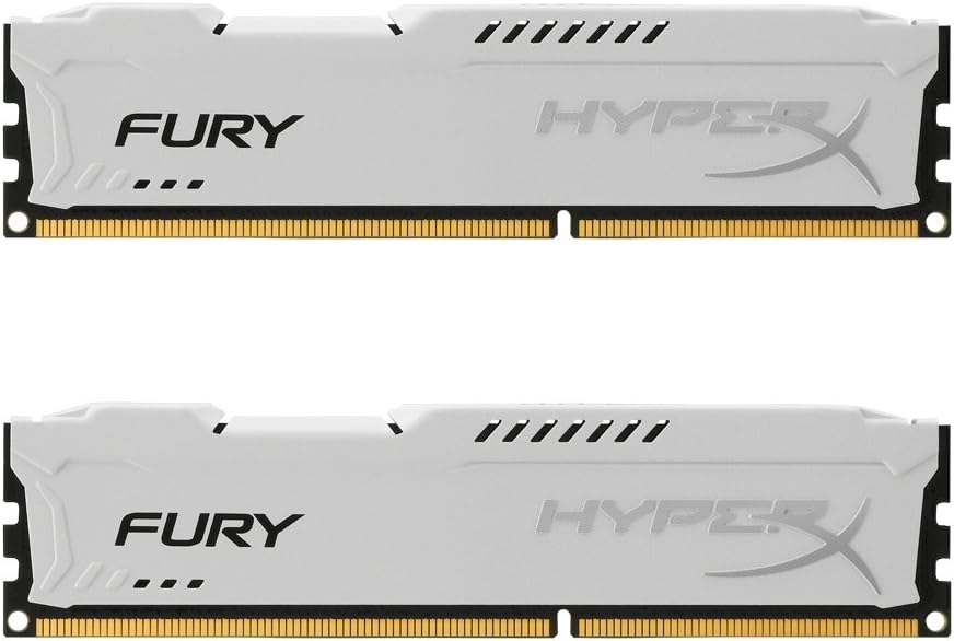 Kingston HyperX FURY 8GB Kit (2x4GB) 1866MHz DDR3 CL10 DIMM - White (HX318C10FWK2/8)