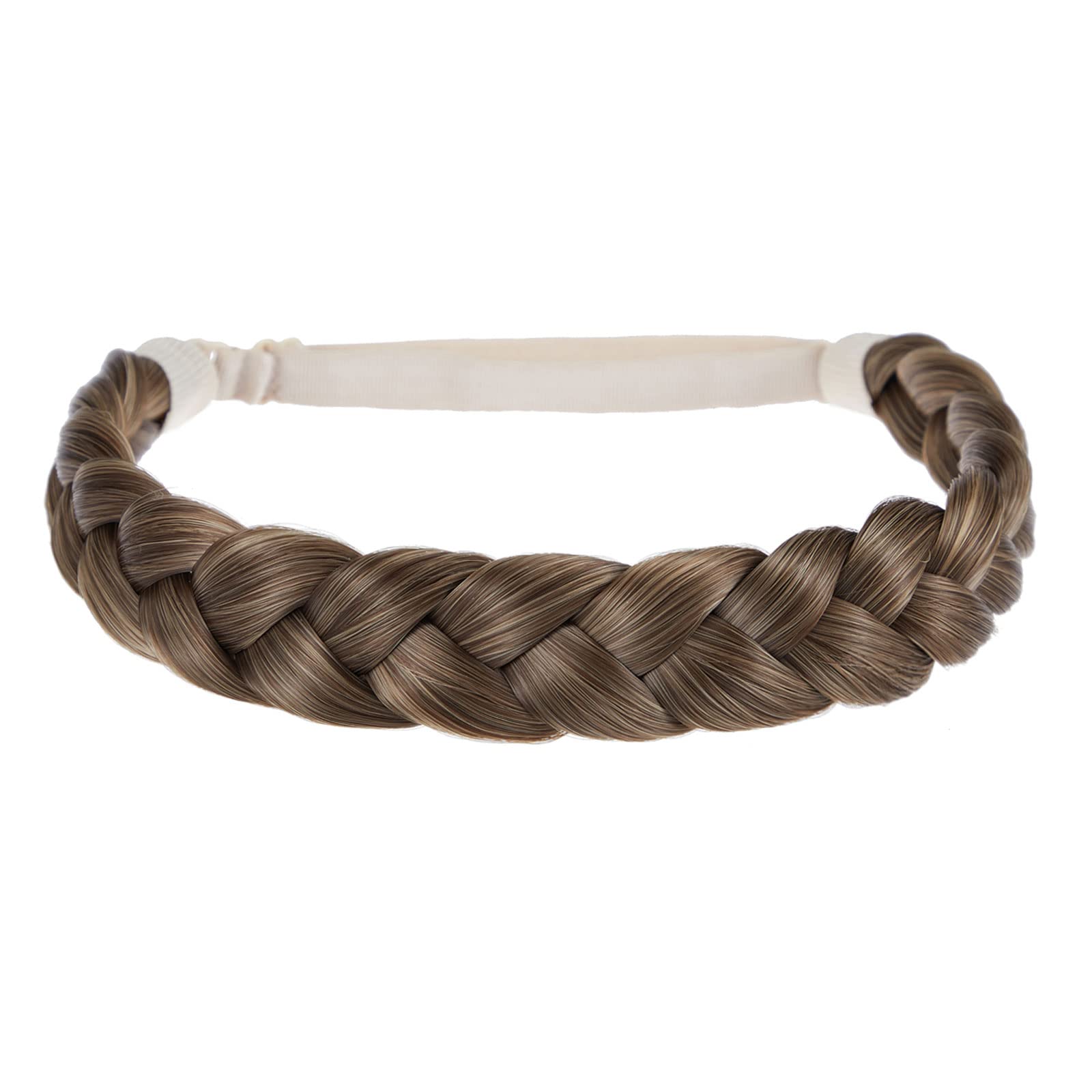 TOECWEGR braided hairband, 3 strands, synthetic hair, classic chunky elastic hairpiece, lady make-up headpiece (colour 9#26) โ image 1
