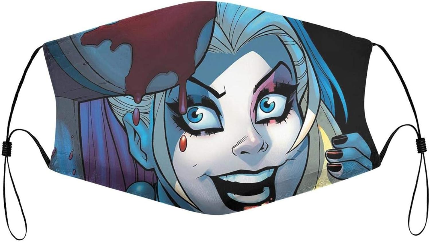 Harley Quinn Face Masks Reusable Washable Adjustable Face Cover
