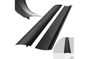 CAXLIS 2 Pack Silicone Stove Gap Covers, Heat Resistant Oven Gap Filler Seals Gaps Between Stovetop and Counter, Premium Material, Effectively Stain Resistant, Easy to Clean, Easy to Cut, 25 Inches