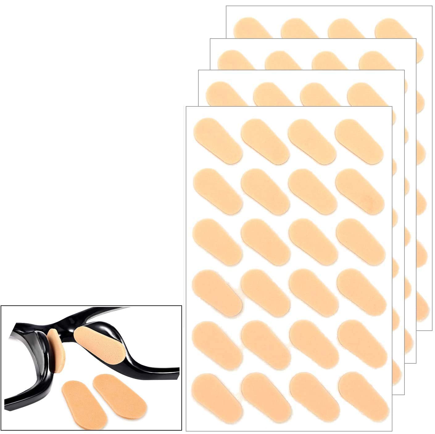 Photo 1 of 24 Pairs Soft Foam Nose Pads, Self-Adhesive Anti-Slip Eyeglass Nose Pads, Thin Nosepads for Eyeglasses Sunglasses Glasses, (Yellow)