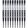iungo Black 0.7 Compatible Parker G2 Type Gel Ink Refills Pelican FiberCastle Visconti Monte Grappa Monte Delta Fisher Marlen Omas Schaeffer Porsche (Black, 0.7mm Refill 10 pcs