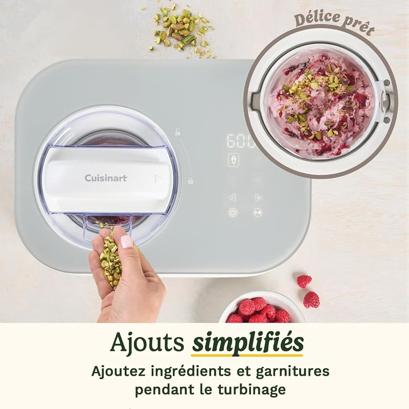 FreezeEase – Sorbetière à auto-refroidissement 3 préréglages | Glace, Sorbet, Yaourt glacé | Aucun pré-congélation nécessaire | Prête en 40 minutes | Fonction de maintien au frais