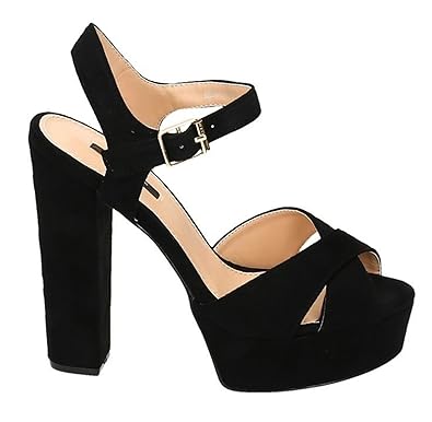 Damen Riemchen Abend Sandaletten High Heels Pumps Slingbacks Velours Peep Toes Party Schuhe Bequem 07
