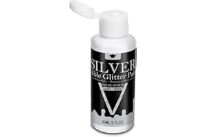 Edible Glitter Paint - 2 fl.oz / 60ml Food Safe Edible Paint for Cake Decorating, Chocolate, Cocktail, Cupcakes - Silver Edib