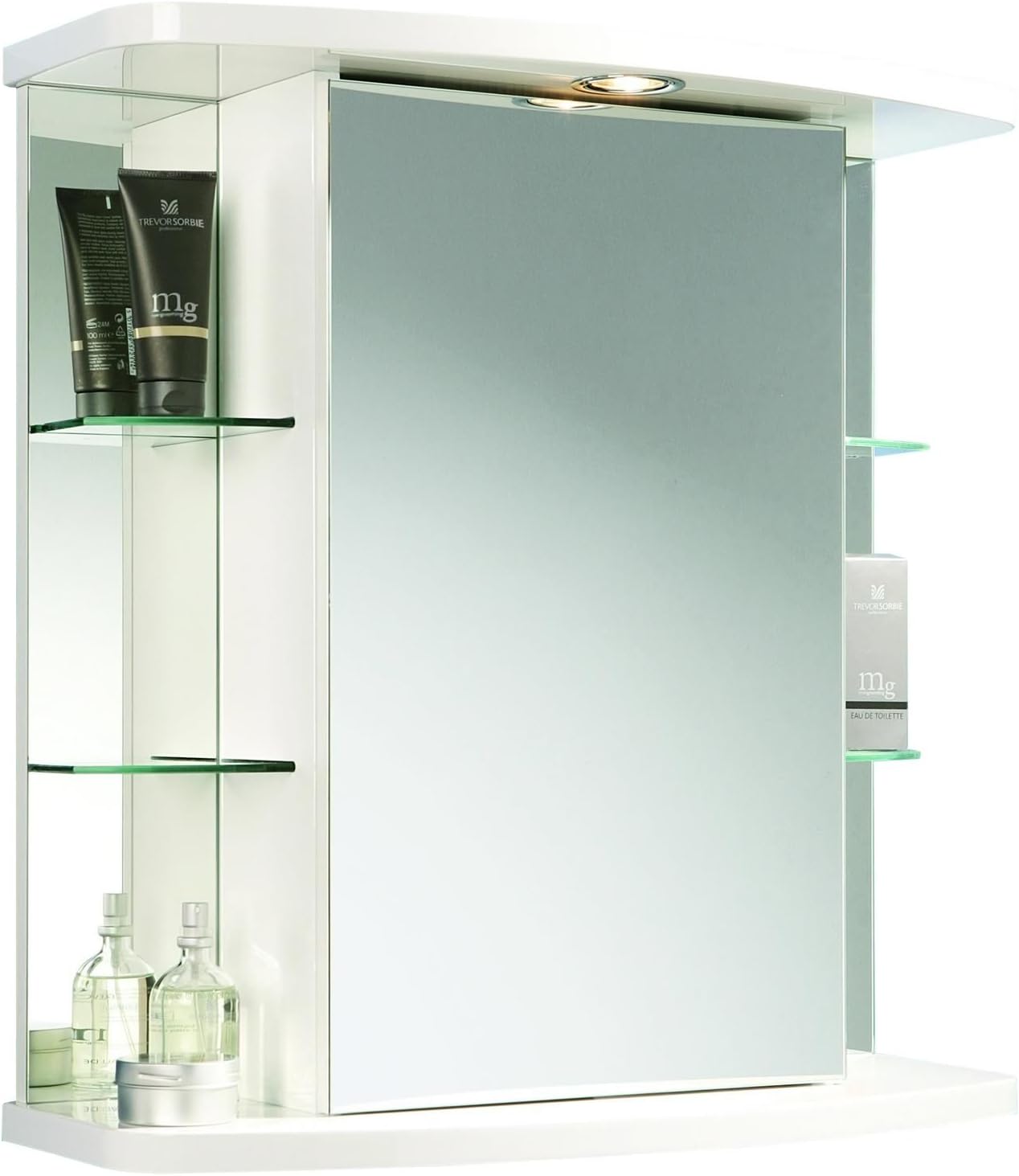 Vera Bathroom Cabinet Mirror Door 2 Interior Shelves 6 Side Shelves Overhead Light Amazon Co Uk Kitchen Home