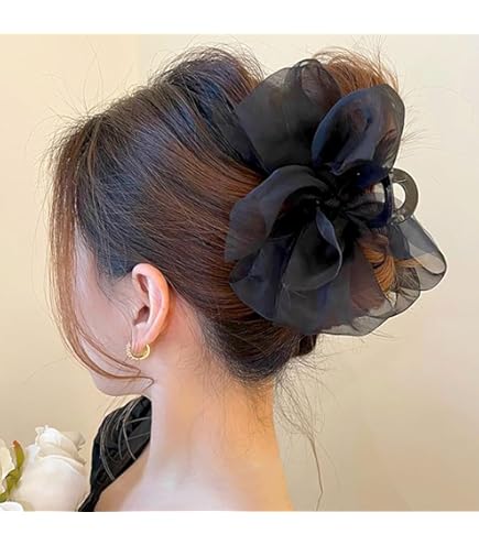 Amazon.com : xiangwenlan Elegant Rose Hair Clip, Navy Blue 