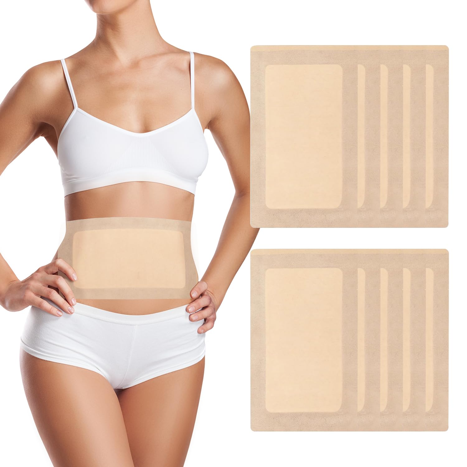 Photo 1 of 15 Pcs Large Castor Oil Pack Wrap, Disposable Castor Oil Patches for Abdomen/Leg/Back (Oil Not Included), 11" x 6.3"