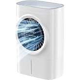 Portable Evaporative Air Cooler Fan with Mist, Touch Control, LED Display, Water Tank, Desktop Cooling