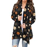 Women’s Long Open Front Cardigan, Lightweight Long Sleeve Sweater
