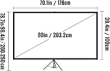 VEVOR 80" Tripod Projector Screen 16:9 4K HD Portable Stand view 9